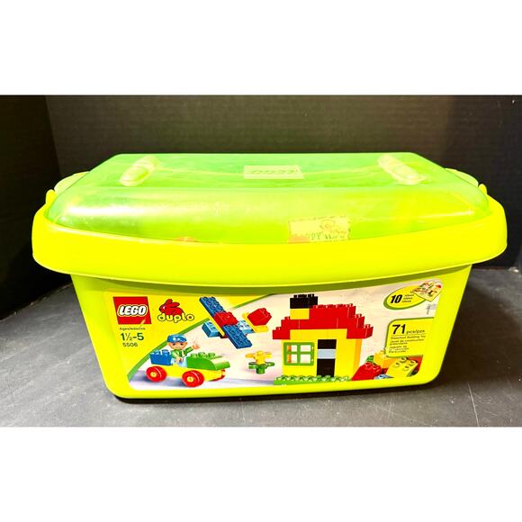 Lego Duplo #5506 preschool building 71 blocks 
Incomplete extra’s stacking tote - Picture 7 of 7